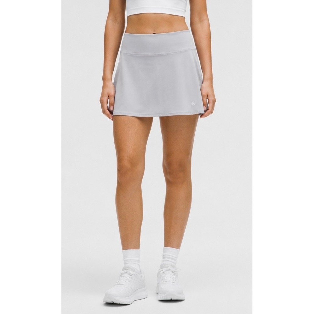Lululemon Play Off the Pleats Skirt Light Gray Athletic Skort Size 12